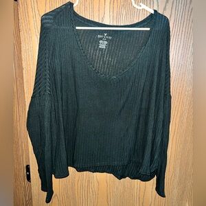 Women’s AE Soft & Sexy Ribbed Long sleeve Cropped Shirt